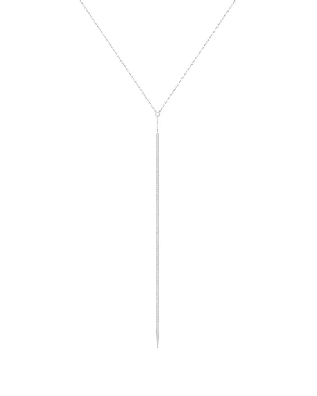 SOLO for Diamonds White Diamond-Embellished Drop Necklace