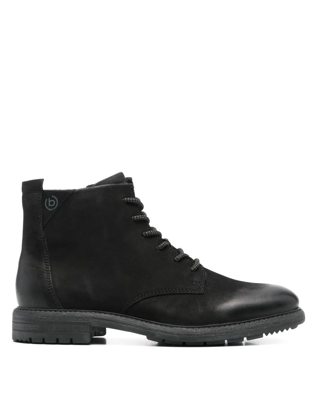 Bugatti Black Square-Toe Ankle Boots for men
