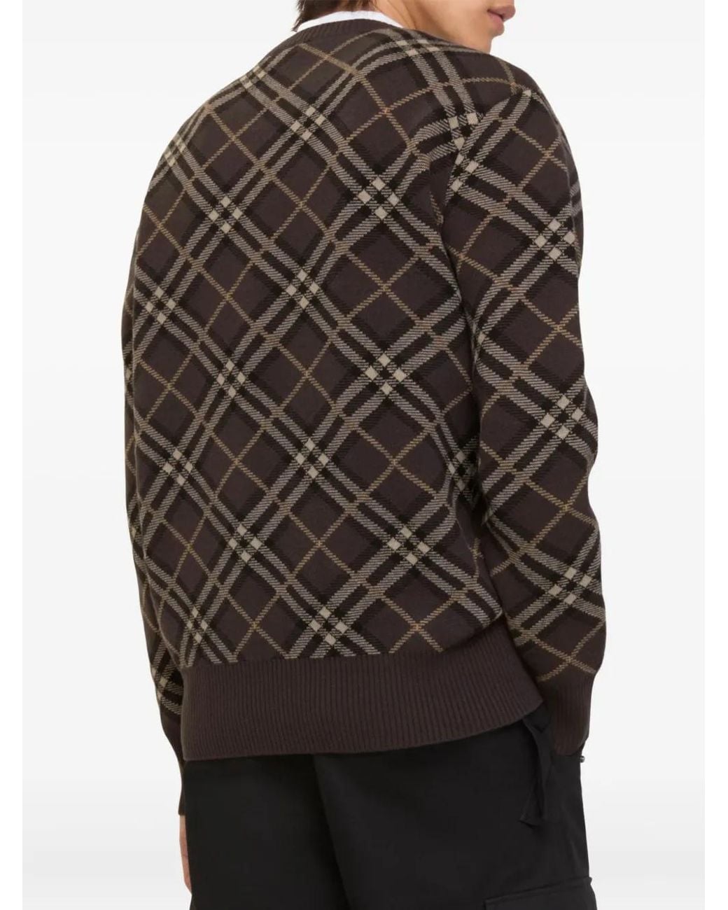 Burberry Brown Round-Neck Knitwear for men