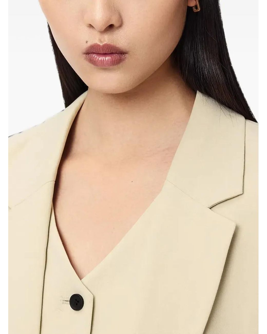 AllSaints Natural Single-Breasted Notched-Lapel Blazer