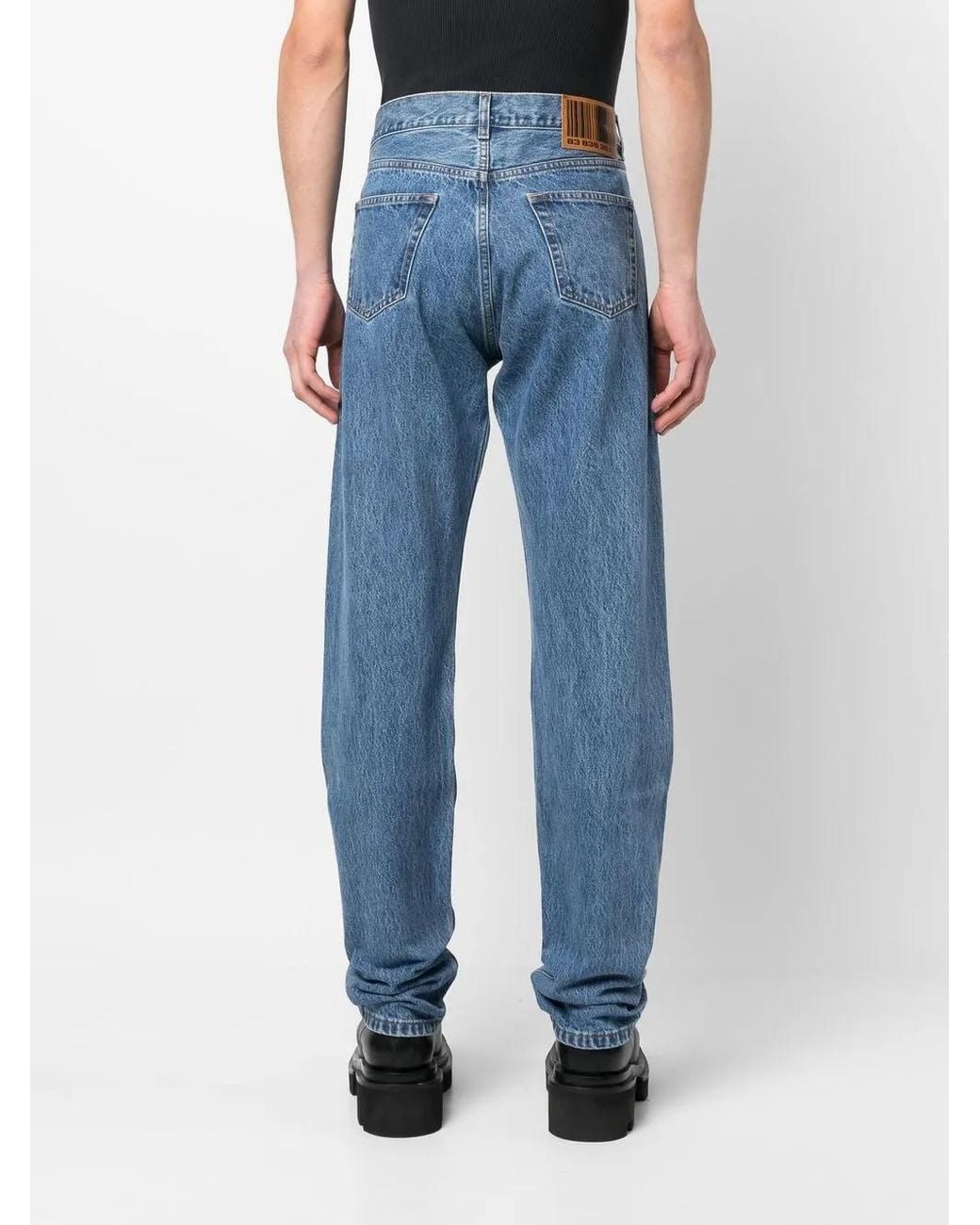 VTMNTS Blue High-Waisted Cotton Jeans for men