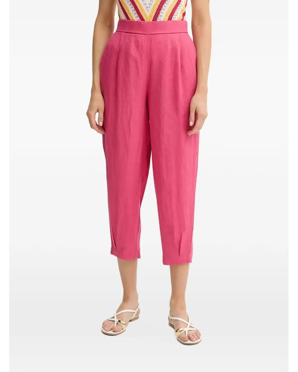 Benetton Pink Elasticated-Waist Trousers