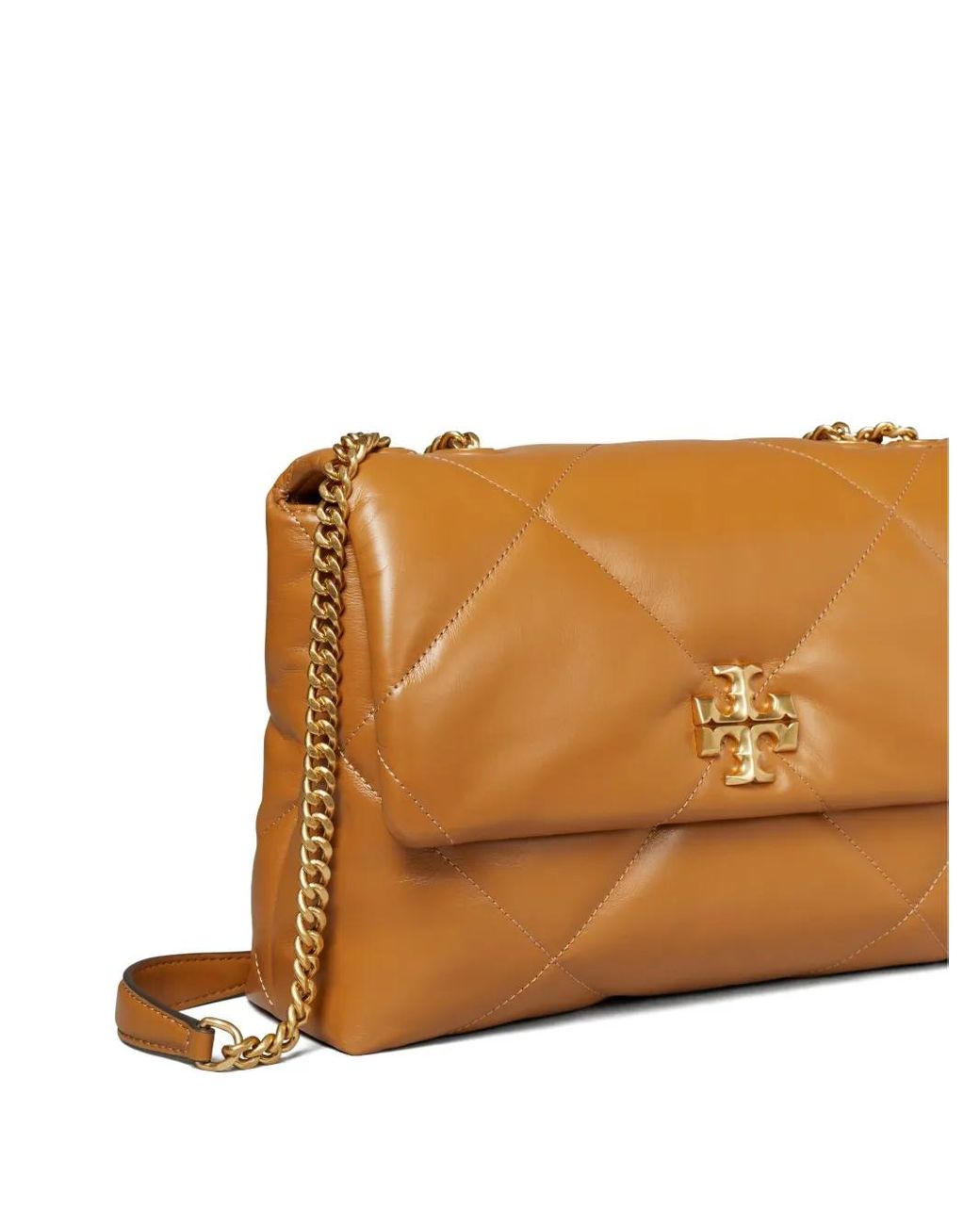 Tory Burch Brown Kira Diamond-Quilted Convertible Shoulder Bag