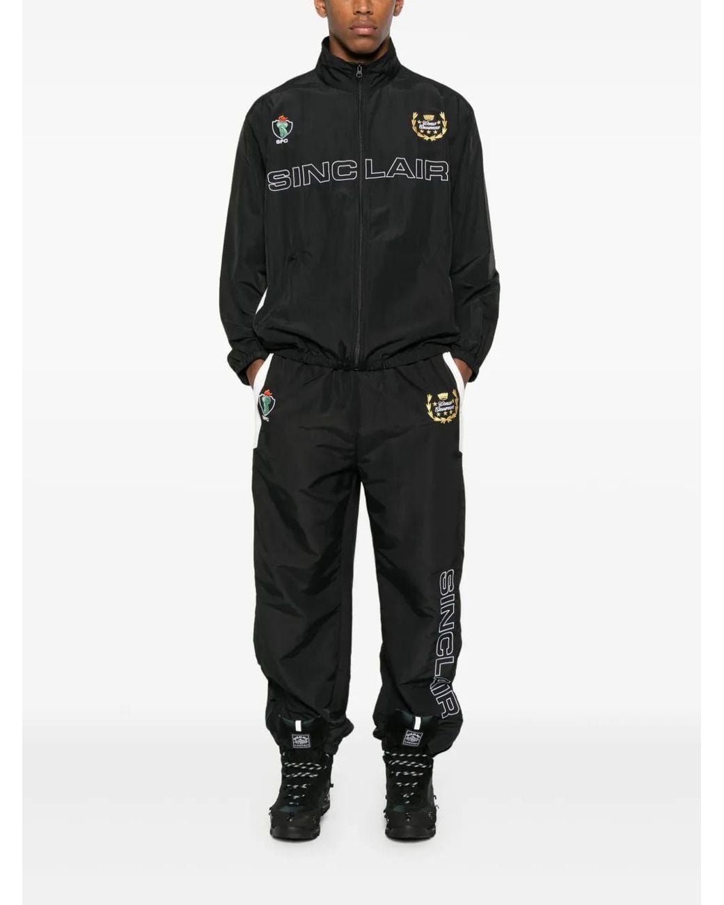 Sinclair Black Logo-Embroidered Jacket for men