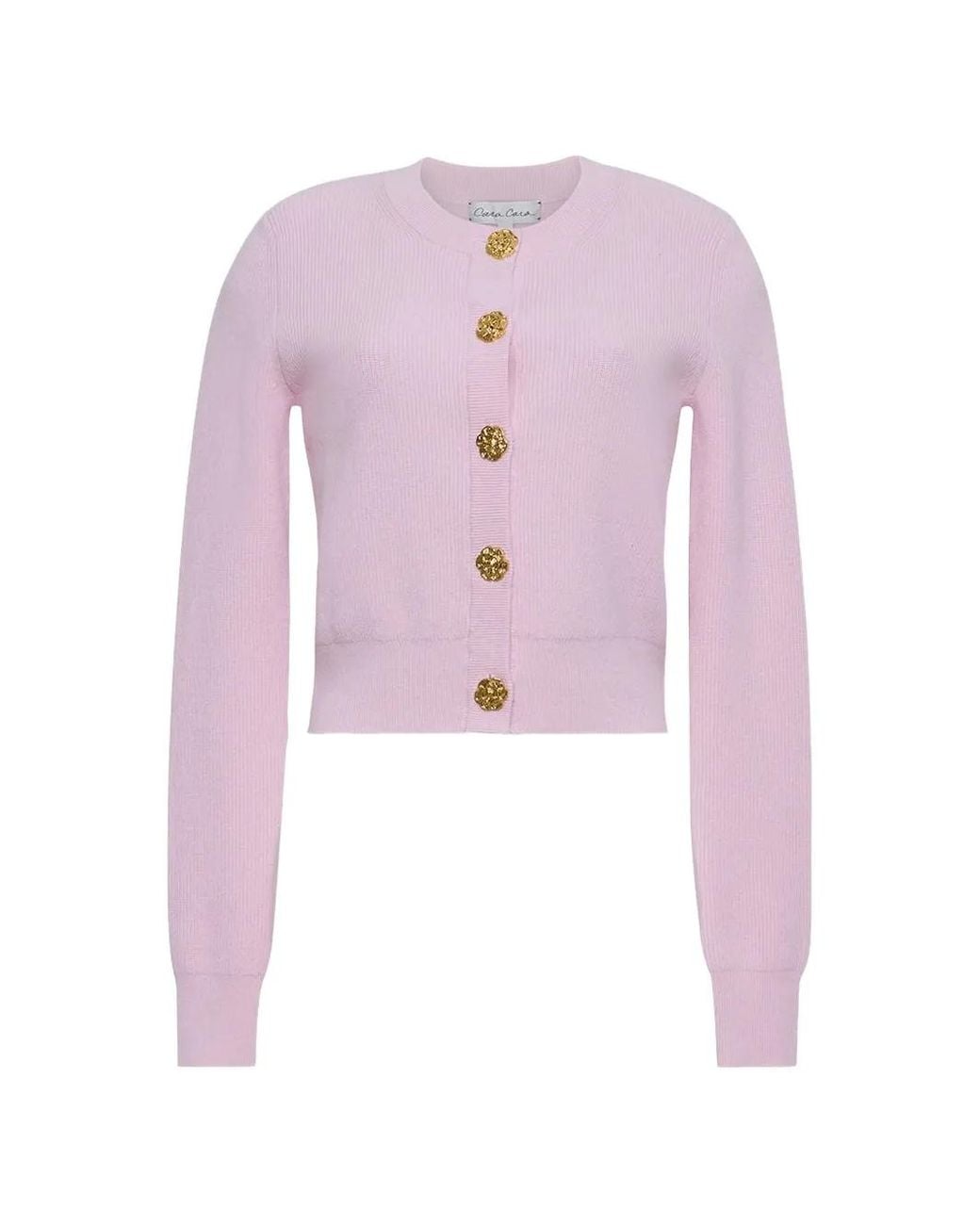 Cara Cara Pink Ellery Floral-Button Cardigan