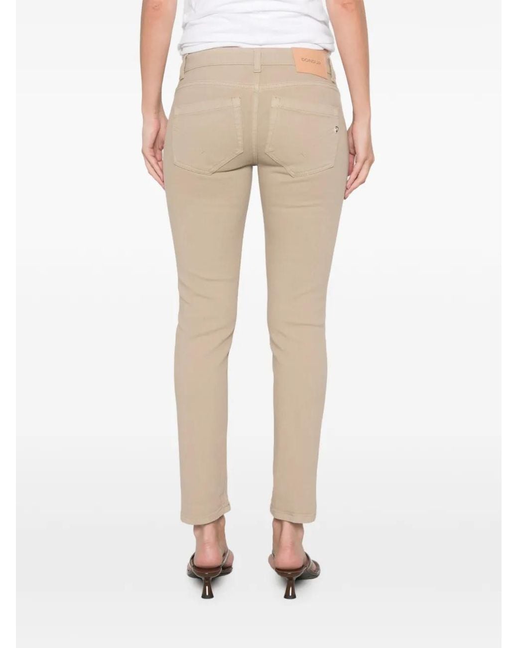 Dondup Natural Logo-Plaque Slim-Fit Jeans