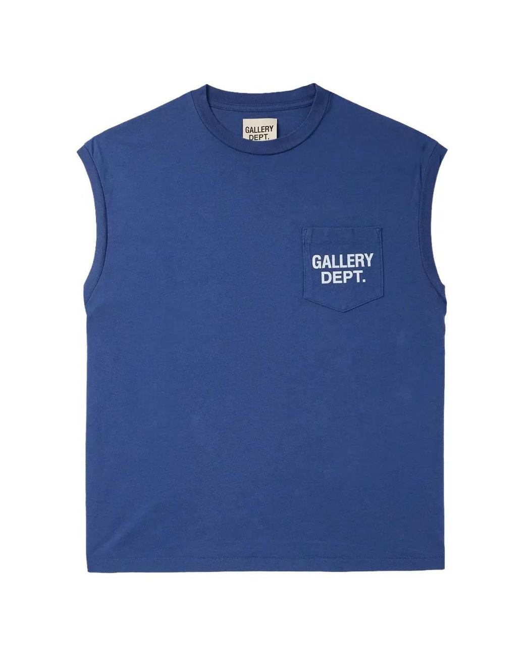 GALLERY DEPT. Blue Logo-Print Sleeveless T-Shirt for men