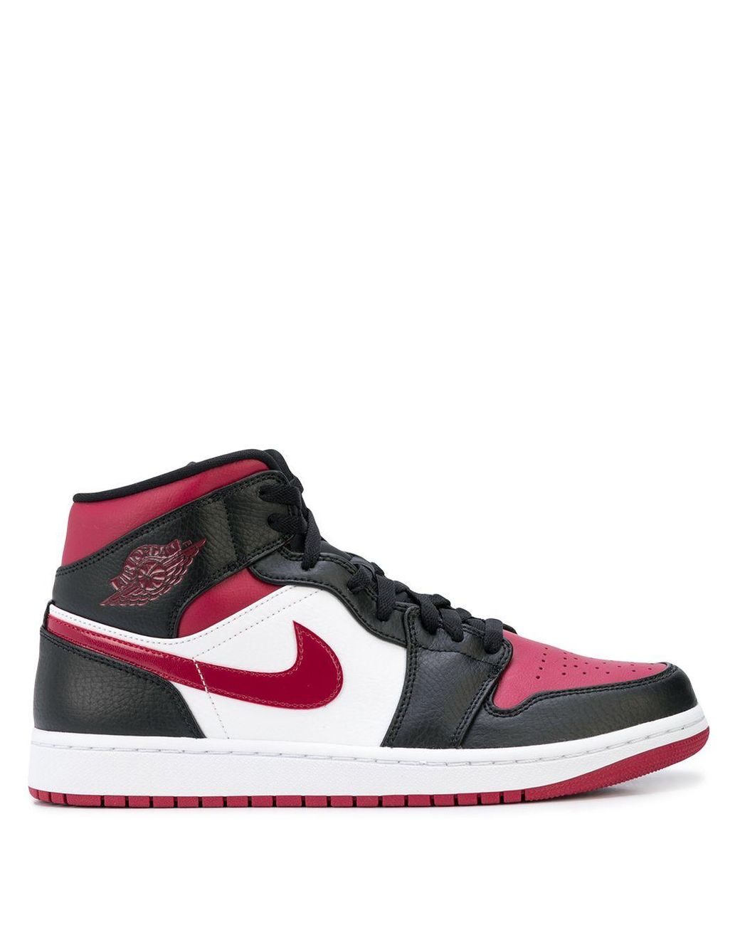 Nike Leather Air 1 Mid High-top Sneakers in Red for Men - Lyst
