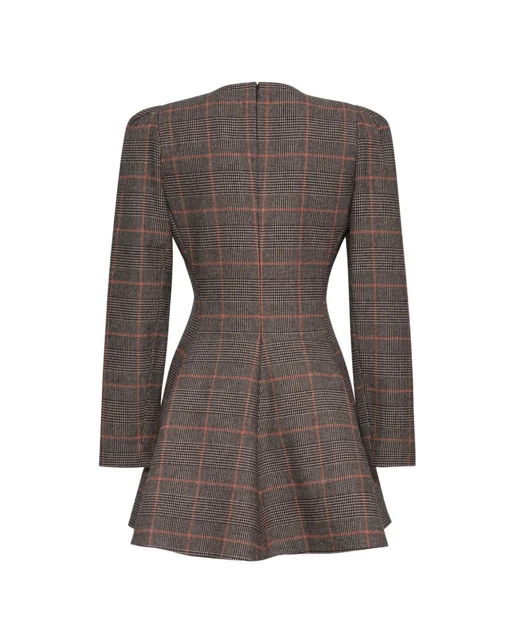 Cara Cara Natural Rizzo Plaid Mini Dress