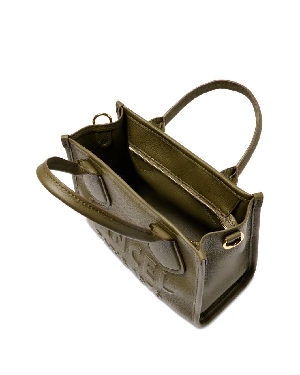 Lancel Green Jour Zip Leather Tote Bag
