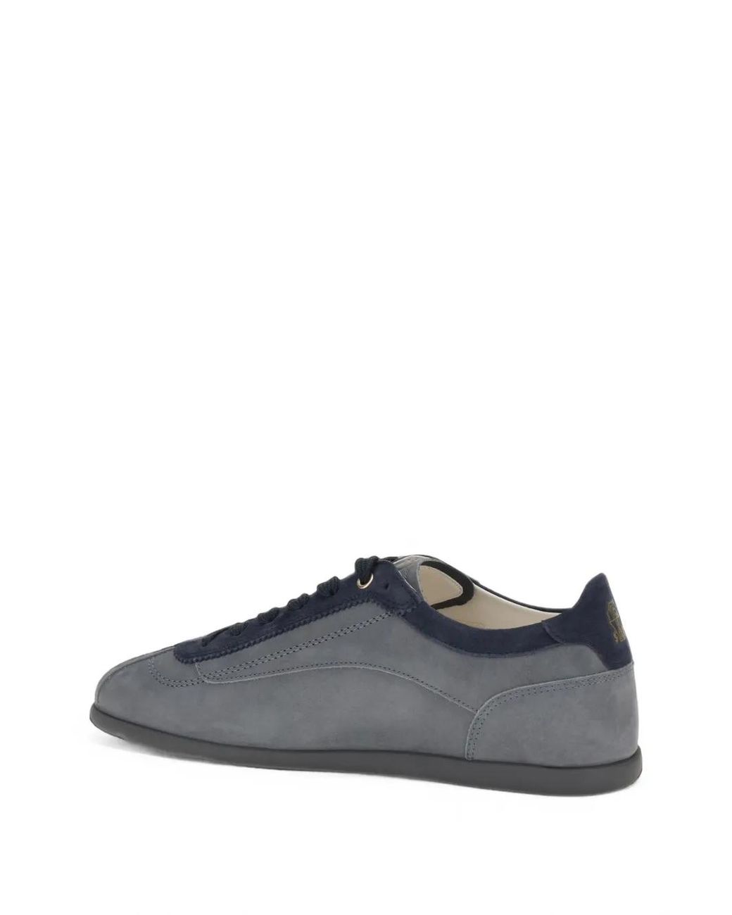 Brunello Cucinelli Blue Suede Lace-Up Sneakers for men