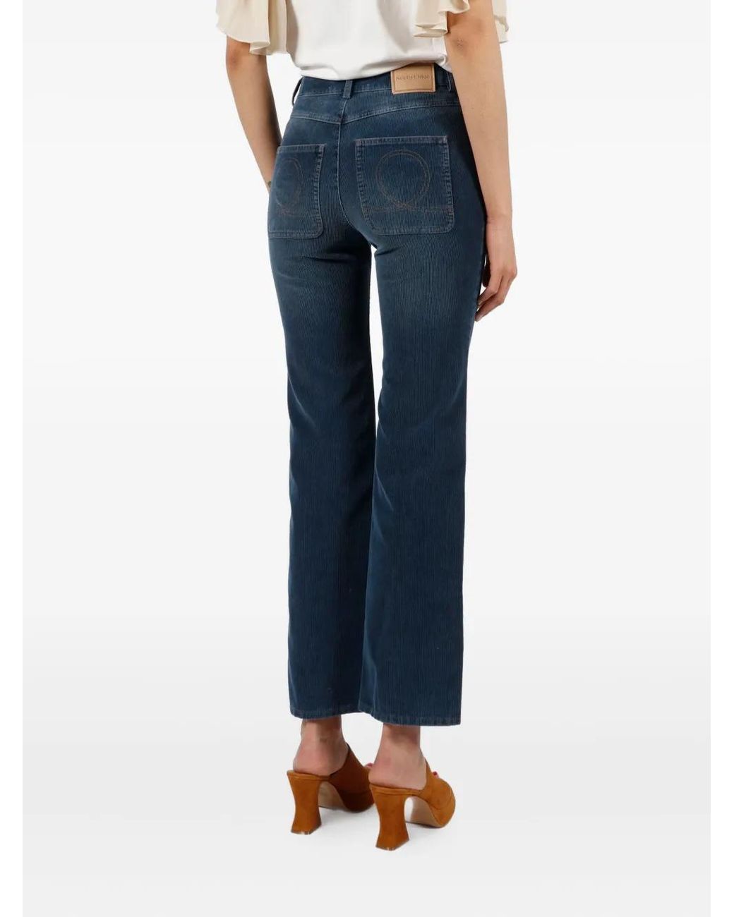 See By Chloé Blue Emily Cropped Jeans
