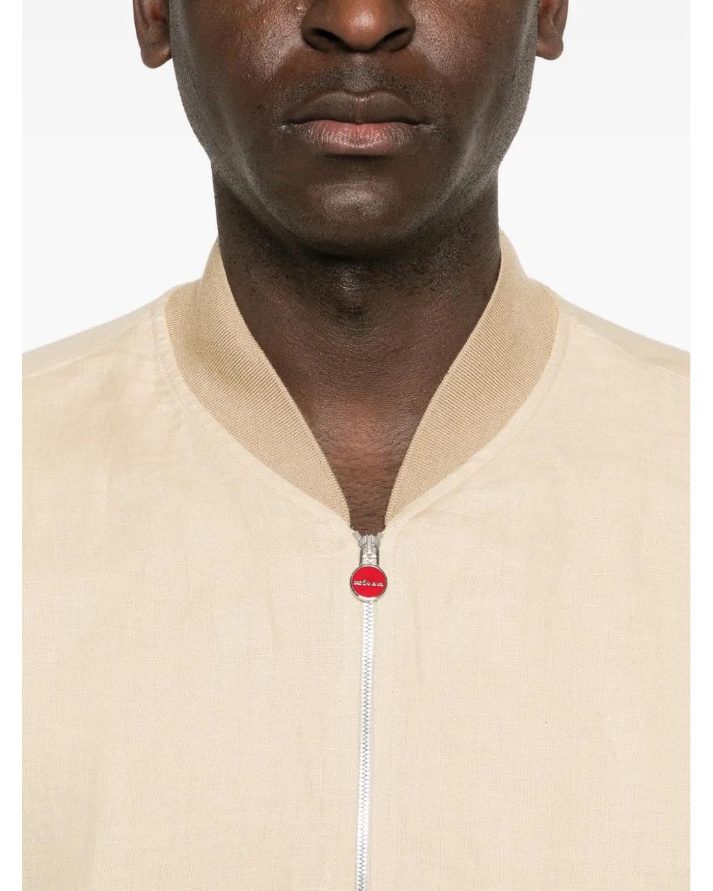 Kiton Natural Zipped Bomber Jacket for men