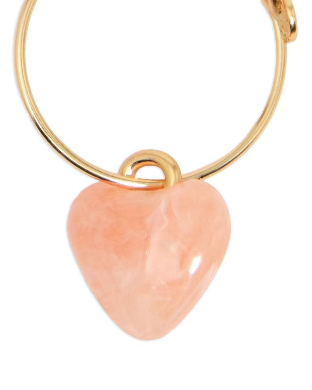 Bimba Y Lola White Resin Heart Hoop Earrings