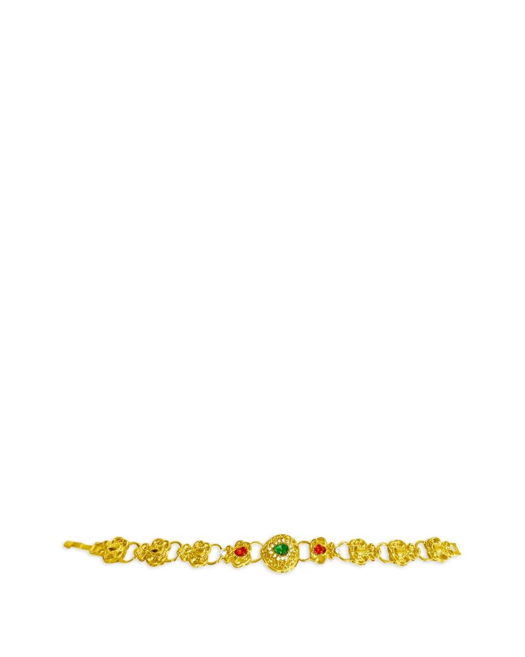 Hzmer Jewelry Metallic Roop Gemstone-Embellished Bracelet