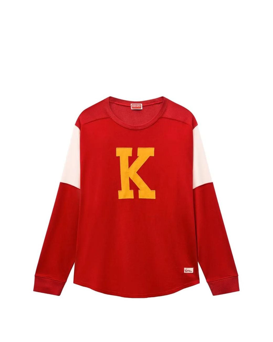 KENZO Red Varsity Long-Sleeve T-Shirt for men