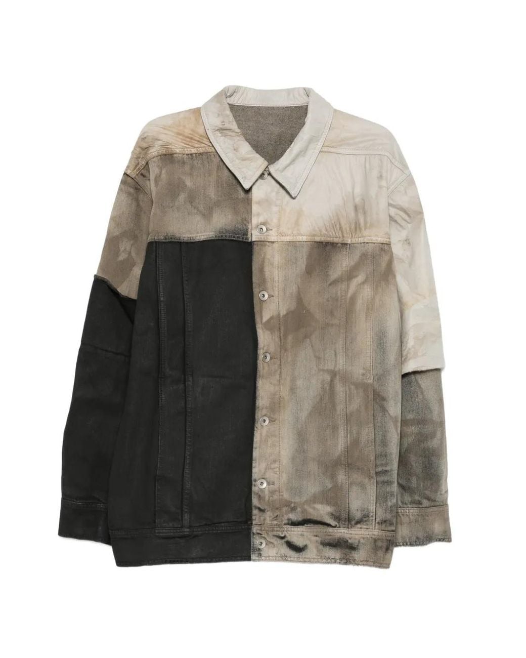 Rick Owens Gray Jumbo Worker Jacket for men