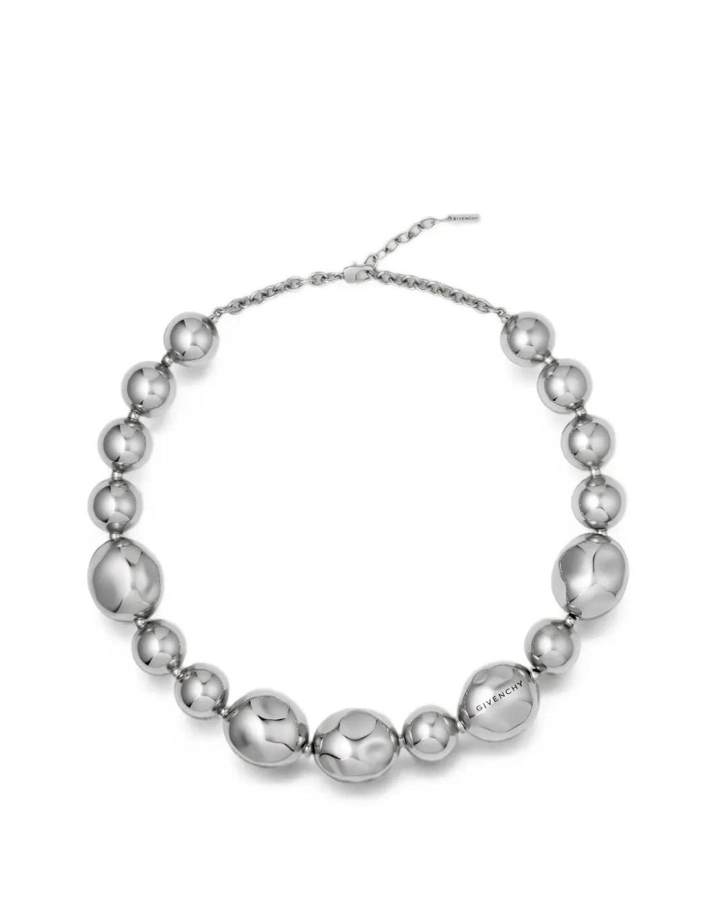 Collar Sculpted Gem En Metal Givenchy de color Metallic