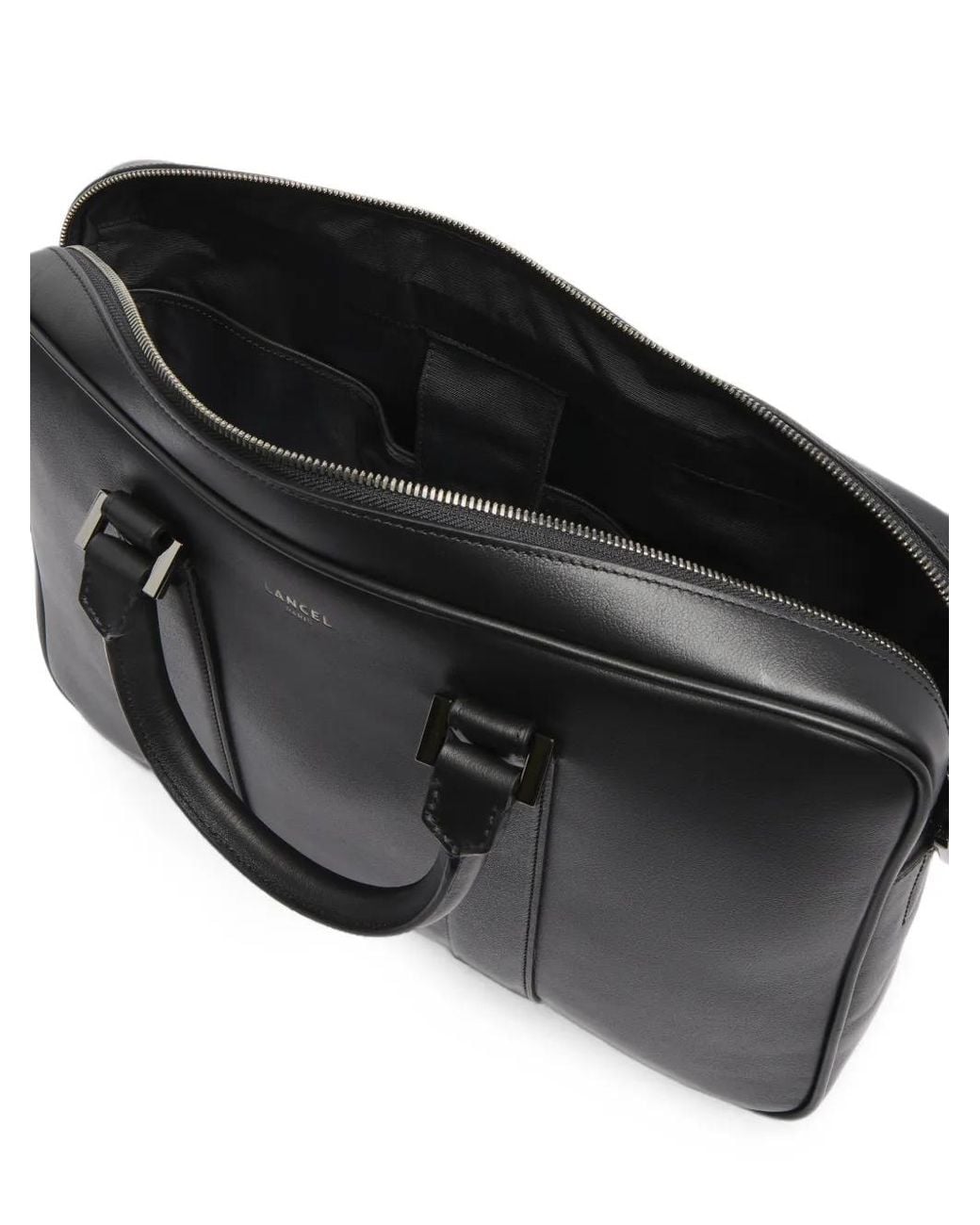 Lancel Black 15'6 Edgard Smooth-Leather Briefcase for men