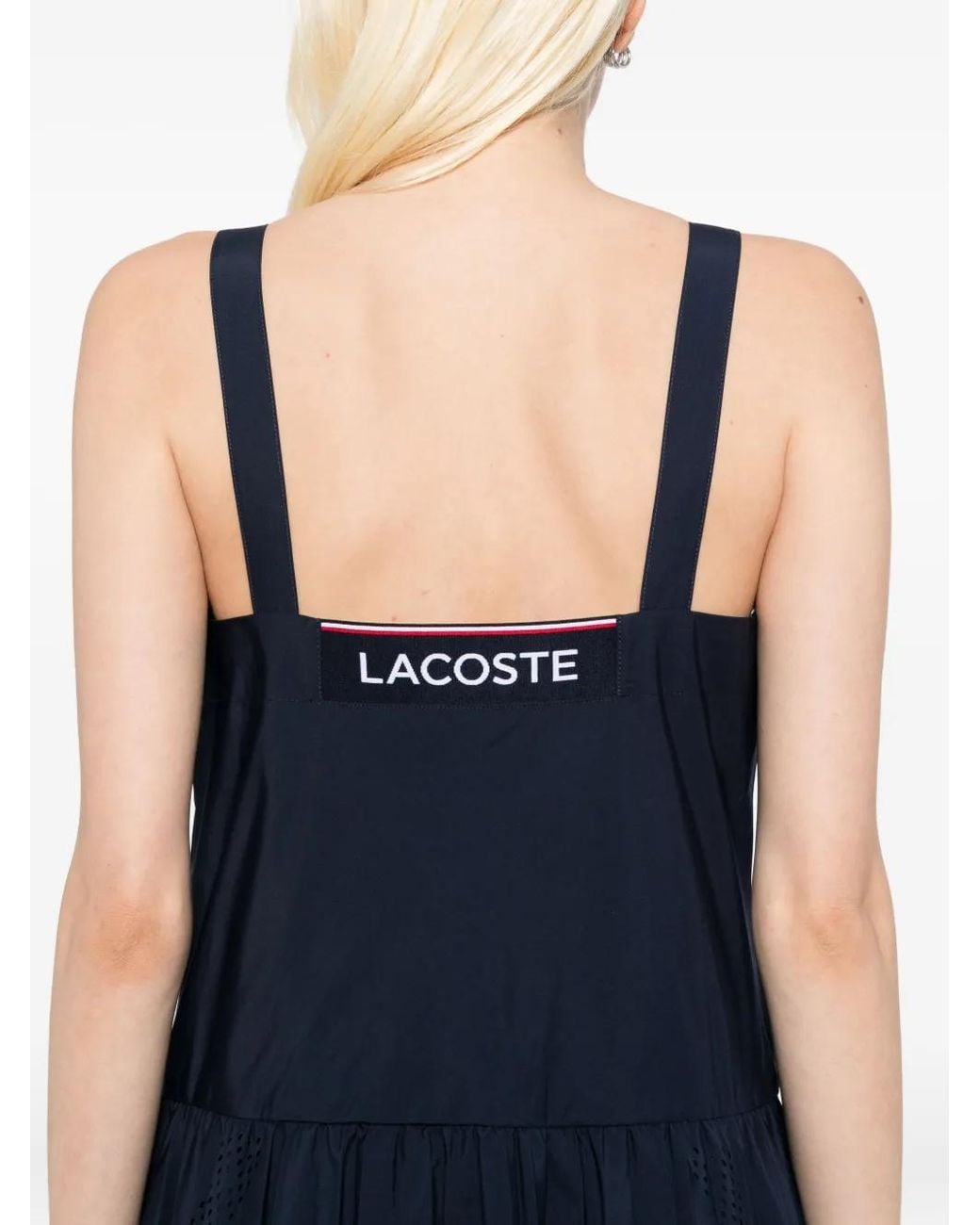 Lacoste Blue Pleated Dress
