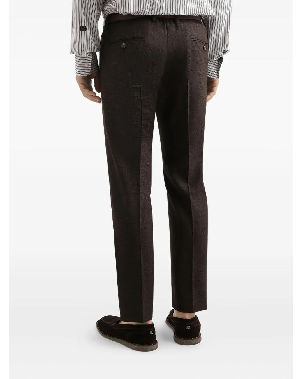 Dolce & Gabbana Black Pleat-Detail Trousers for men