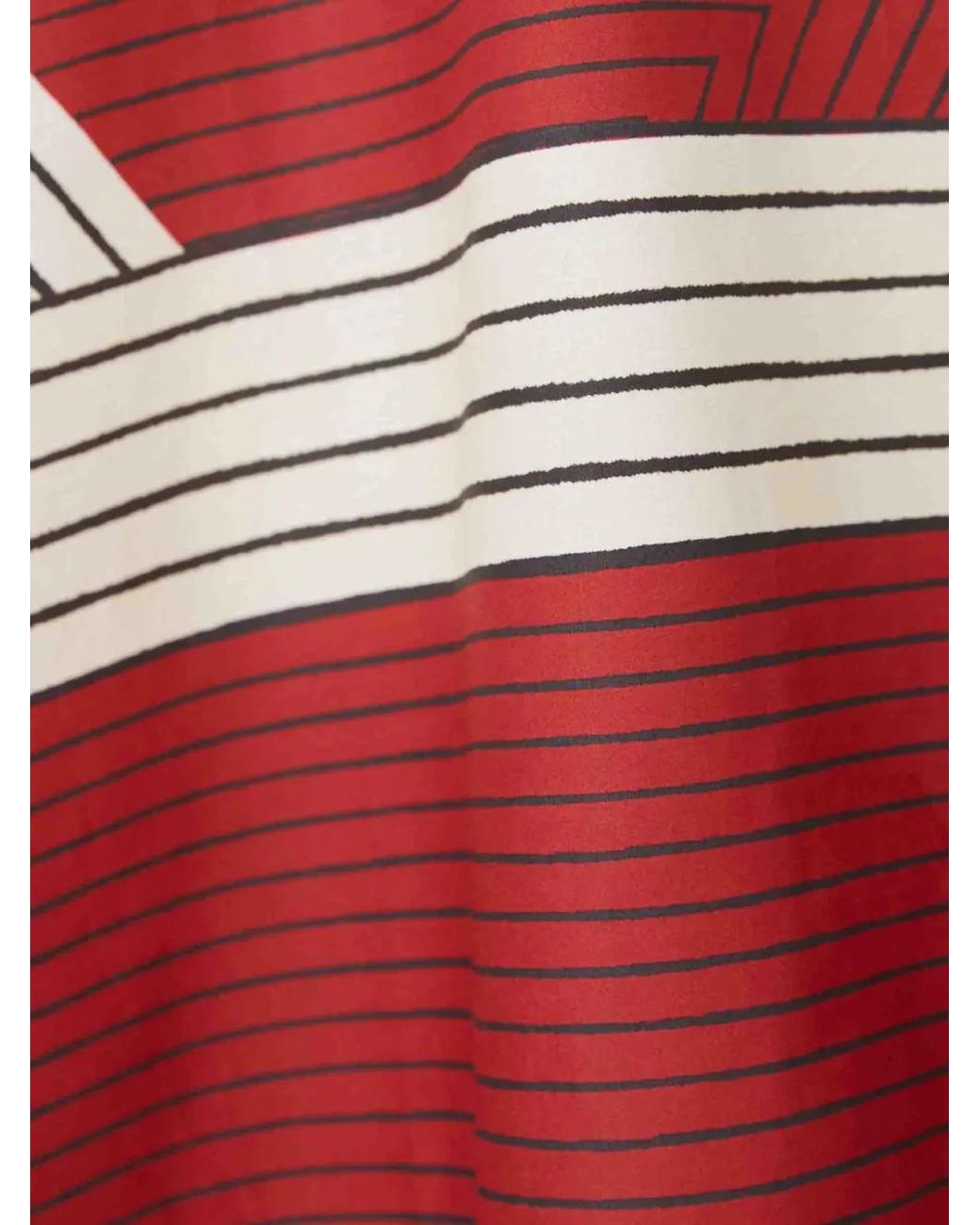 Silvia Tcherassi Red Top Mit Geometrischem Muster