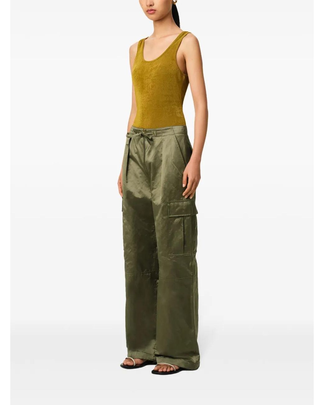 AMI Green Zipped Cargo Pants