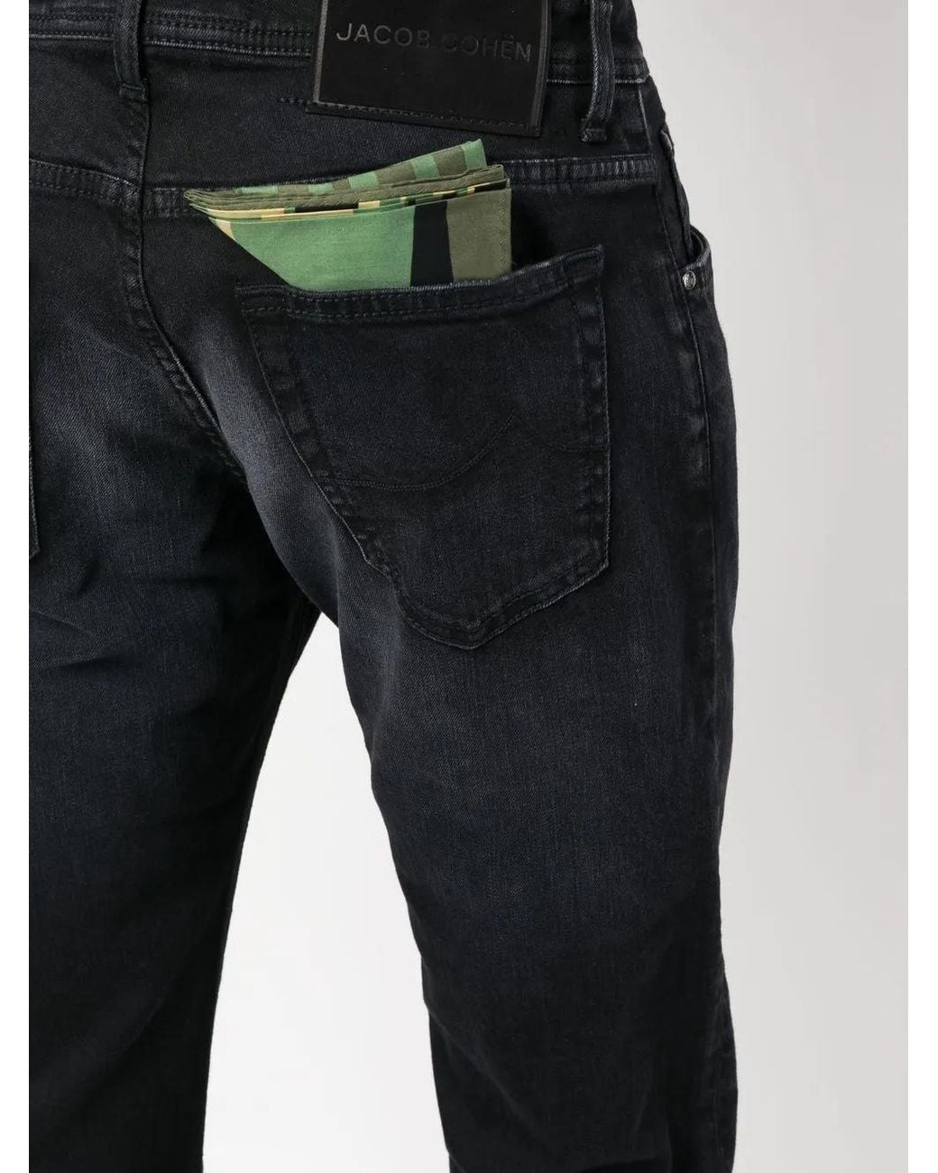 Jacob Cohen Blue Low-Rise Straight.Leg Jeans for men
