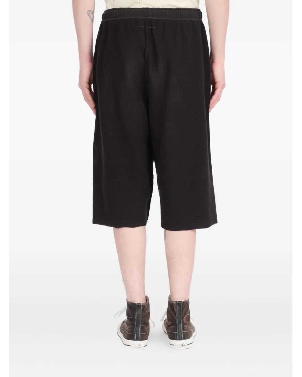 MM6 by Maison Margiela Black Cotton Bermuda Shorts for men