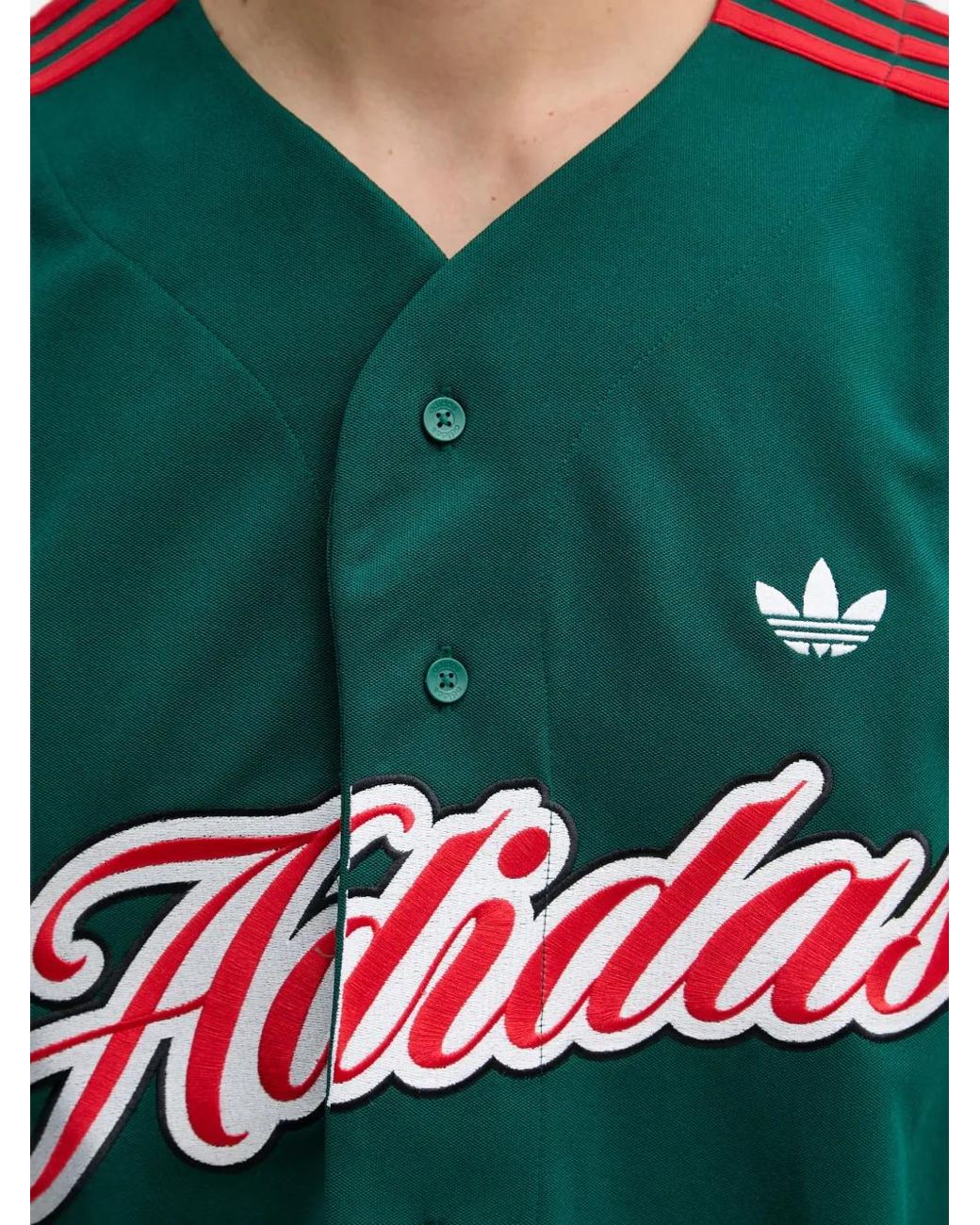 Adidas Green Summer League Varsity Baseball Jersey for men