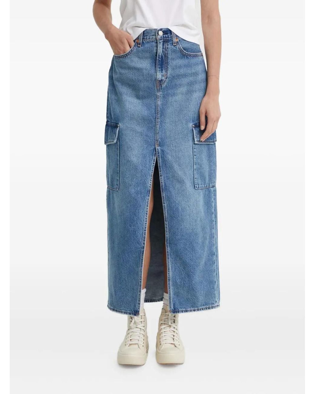 Levi's Blue Cargo Pocket Skirt