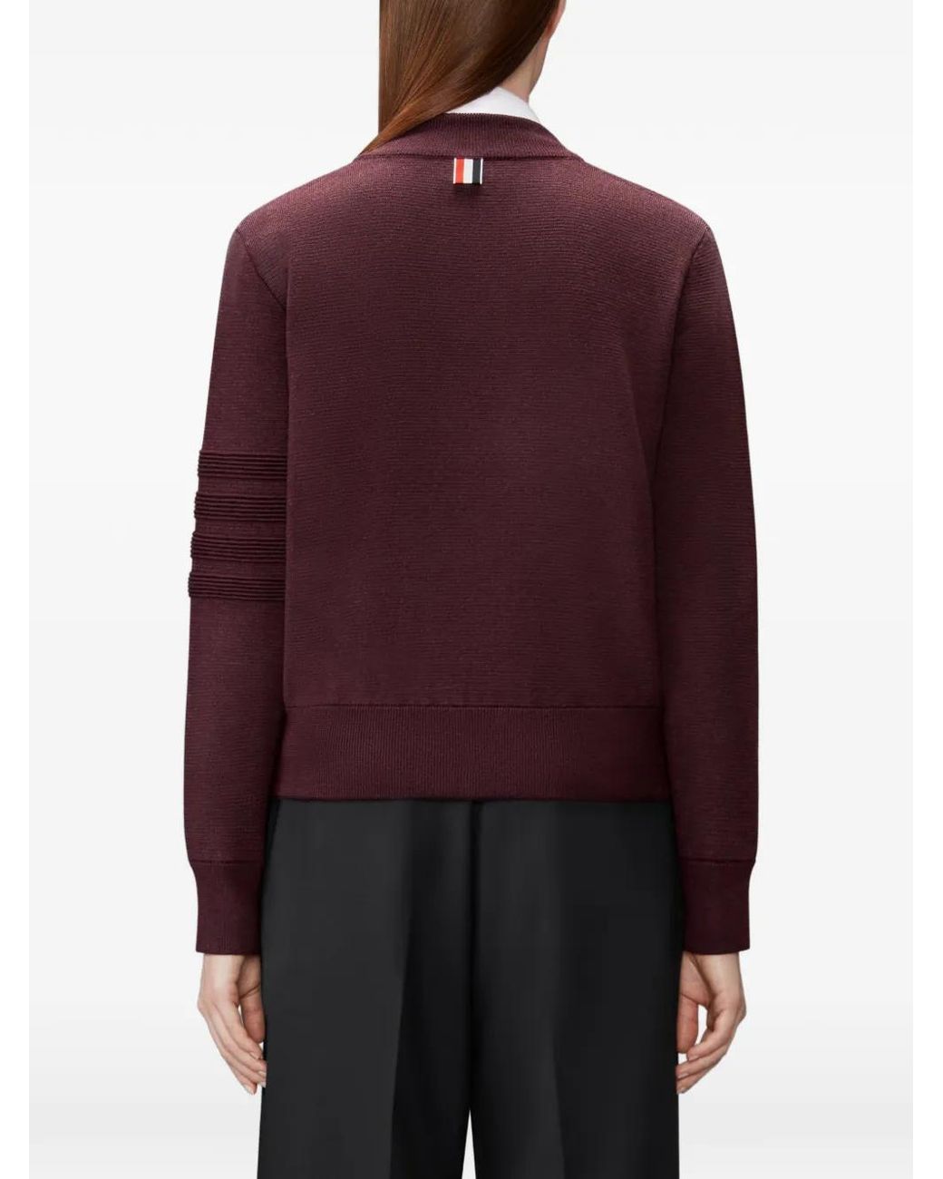 Thom Browne Purple Ottoman Milano Stitch 4-Bar Bomber Jacket