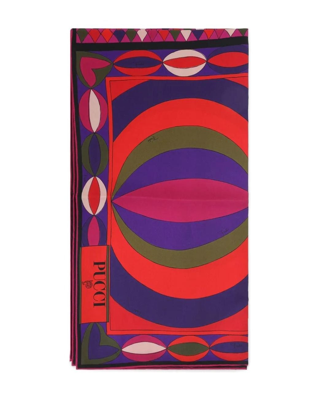 Emilio Pucci Red Printed Silk Foulard