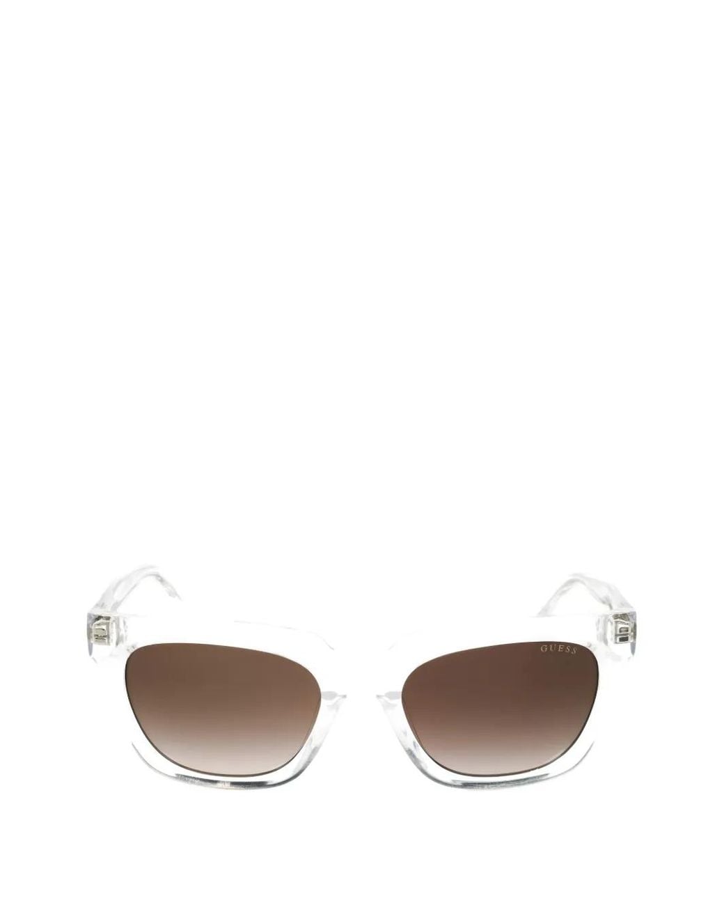 Guess White Rectangle-Frame Sunglasses for men
