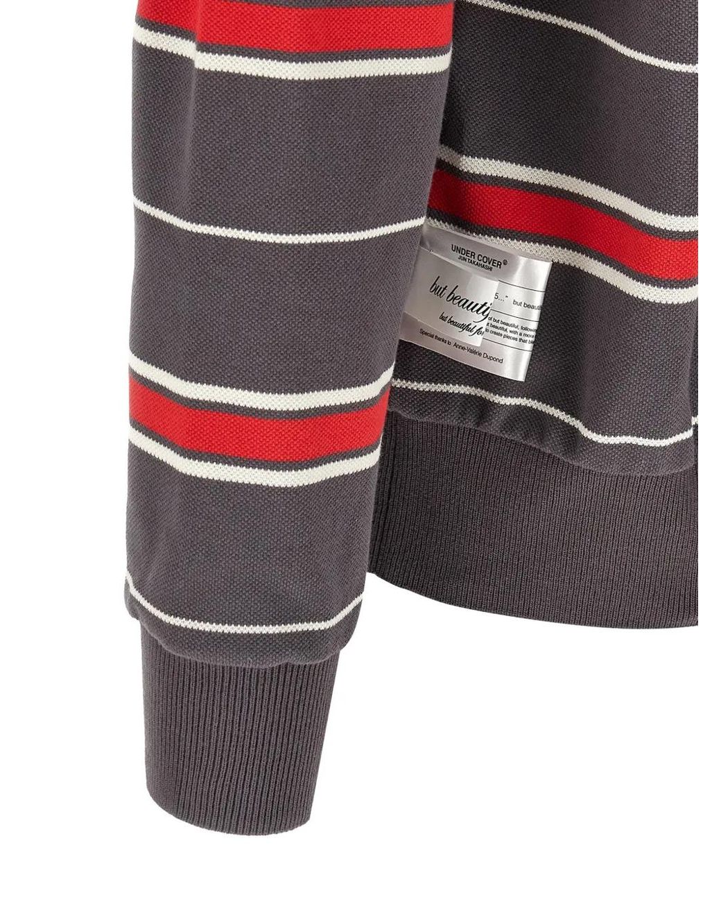 Undercover Gestreept Poloshirt in het Gray voor heren