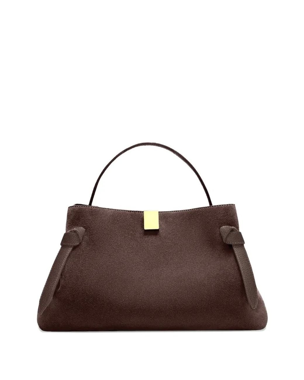 Yuzefi Brown Gyoza Suede Tote Bag