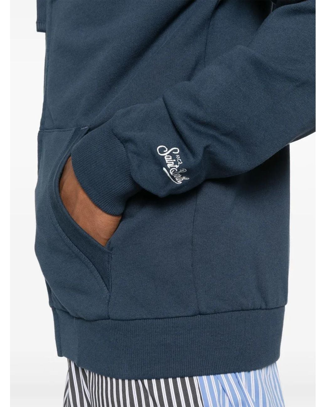 Mc2 Saint Barth Blue Danny Zip-Up Hoodie for men