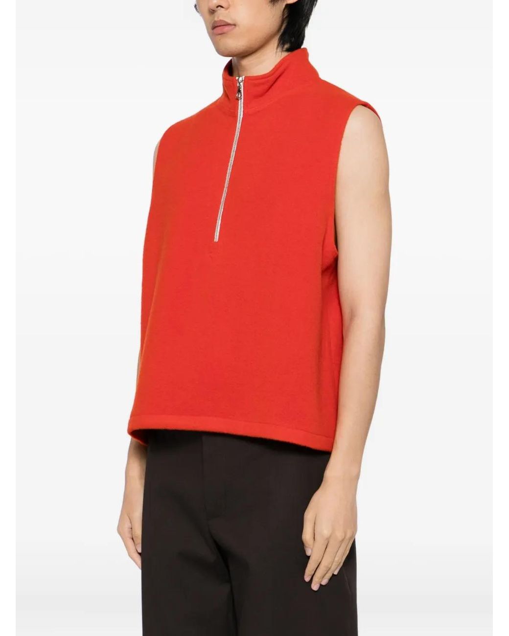 Rier Red Gilet Boutonné for men
