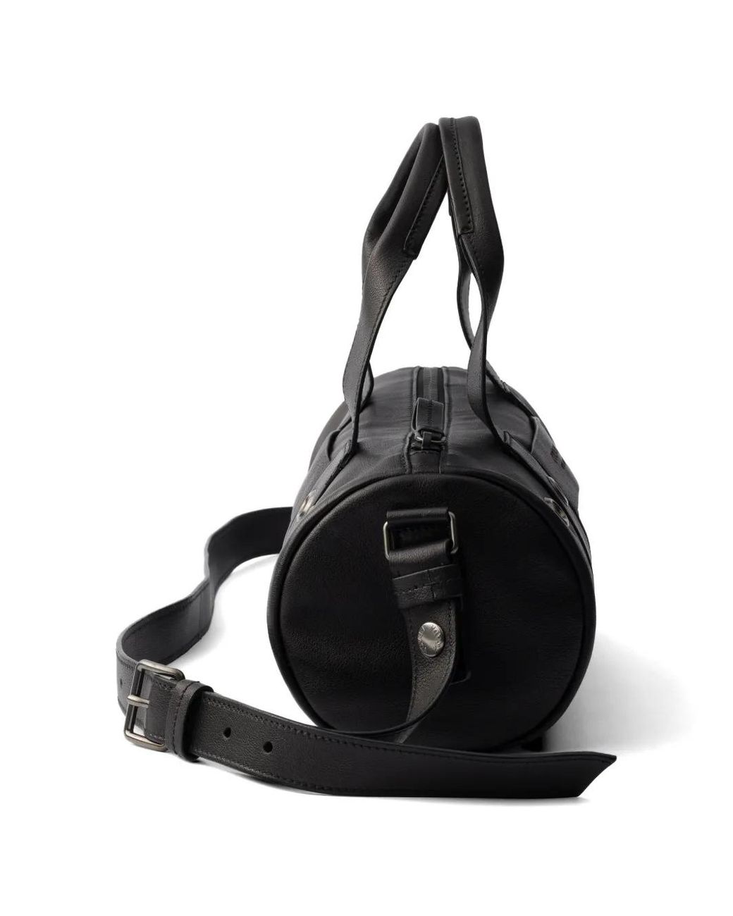Prada Black Large Route Leather Tote Bag