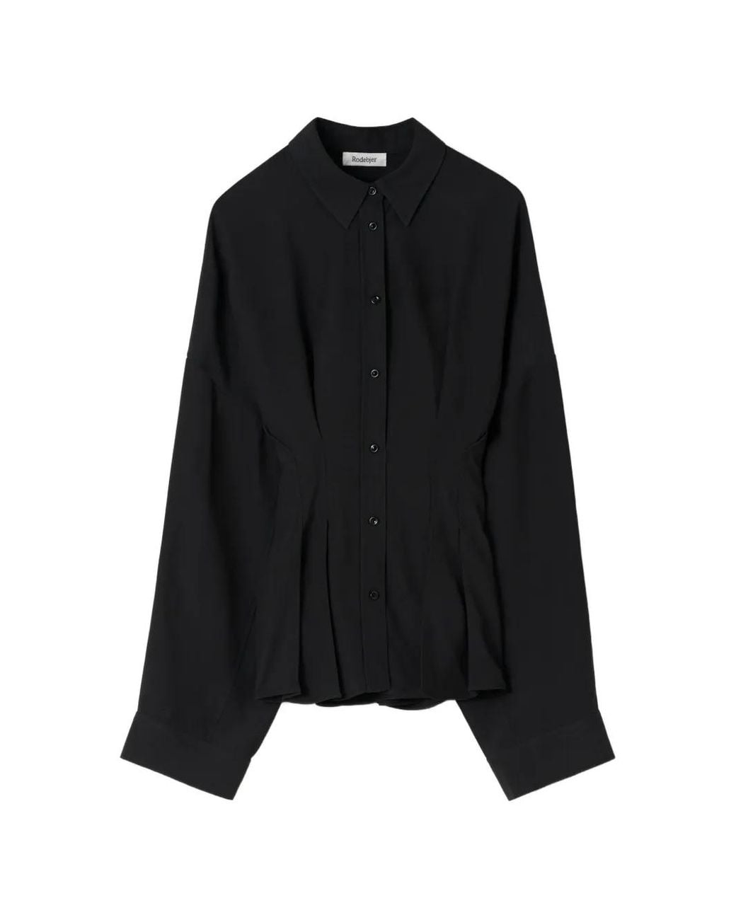Rodebjer Black Apollo Cinched-Waist Shirt