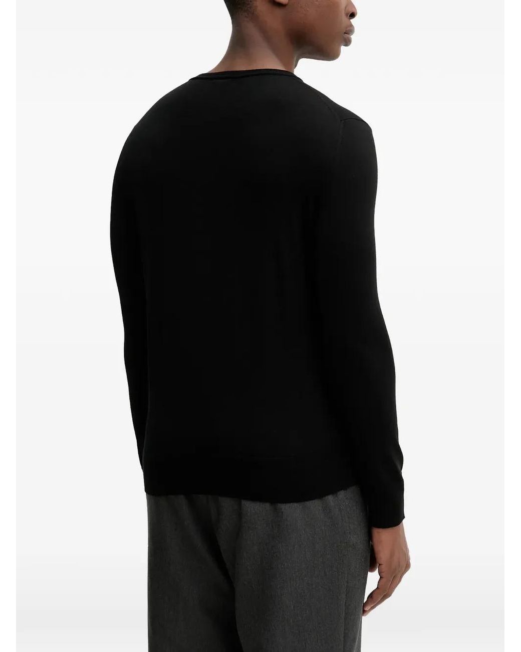 Barena Black Pull À Col Rond for men