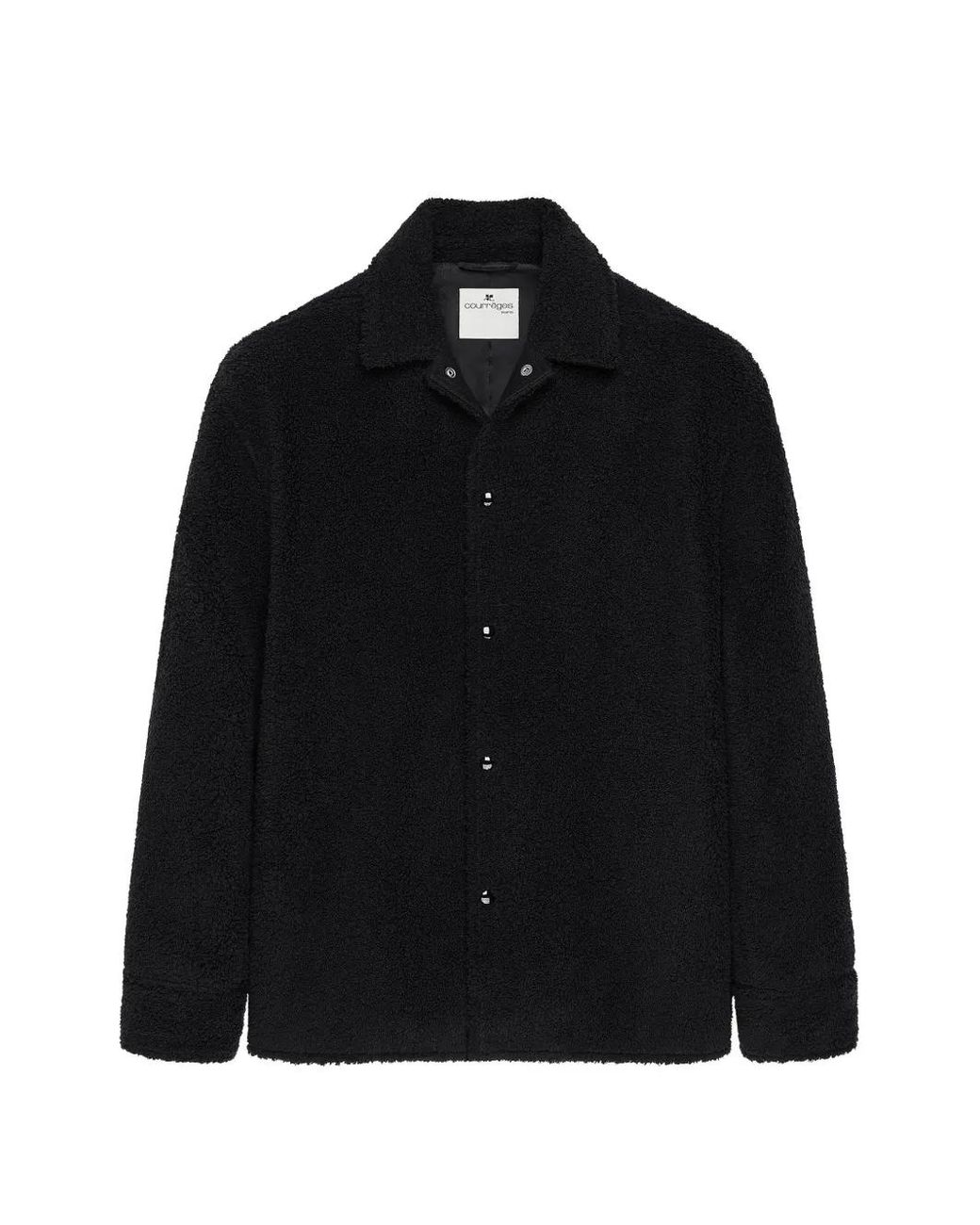 Courreges Black Wool-Blend Shirt Jacket