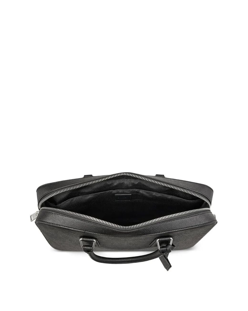 Sandro Black Reconstituted Leather Briefcase for men