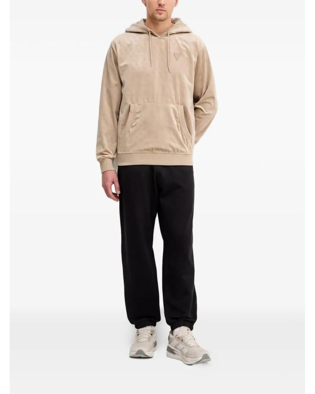 Guess Natural Monogram-Pattern Hoodie for men
