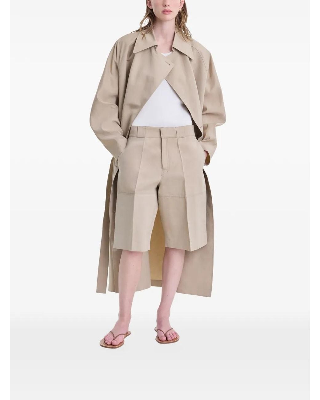 FFORME White Manteau Orly À Boutonnière Croisée