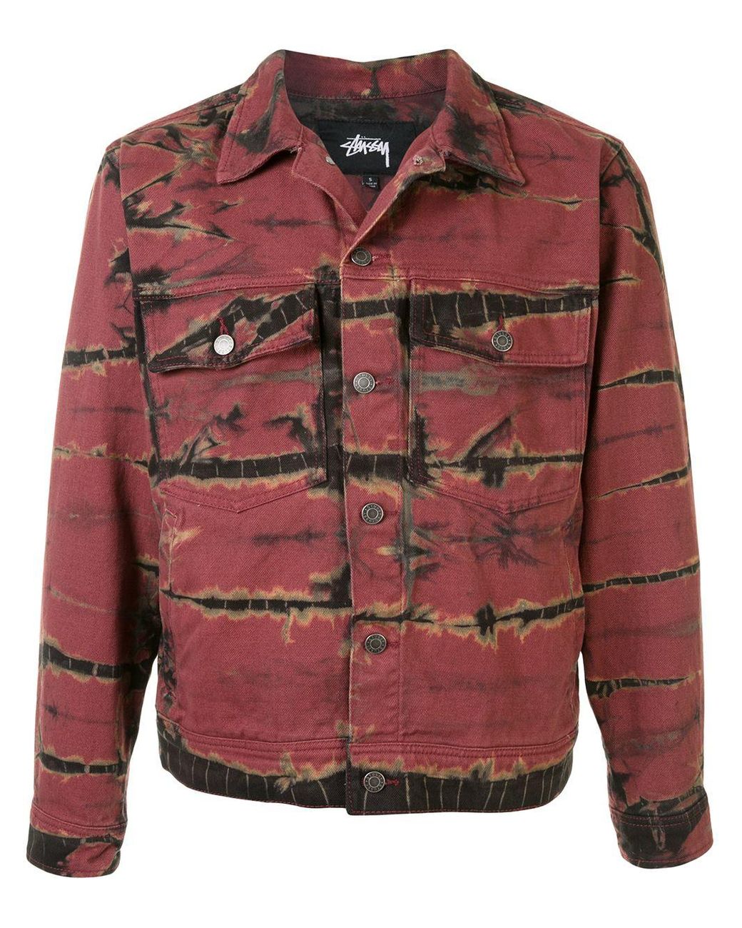 stussy tie dye trucker jacket