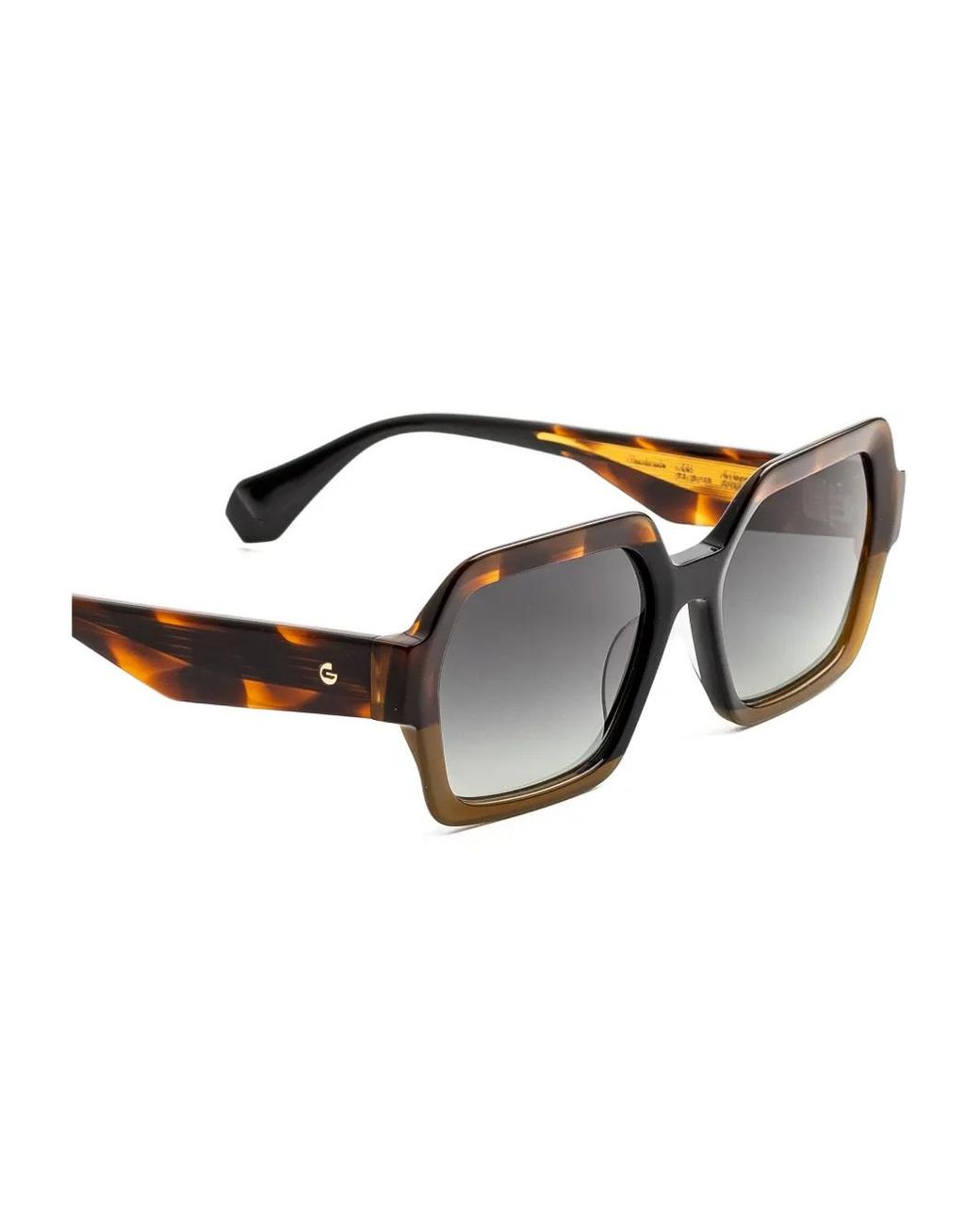 Gigi Studios Brown Hexagonal-Frame Sunglasses