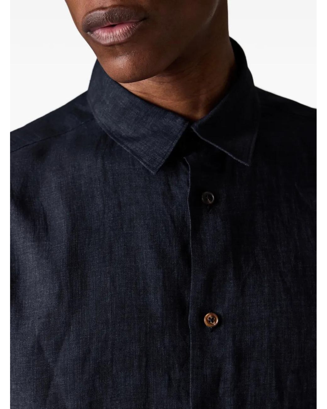 Paul Smith Blue Linen Shirt for men