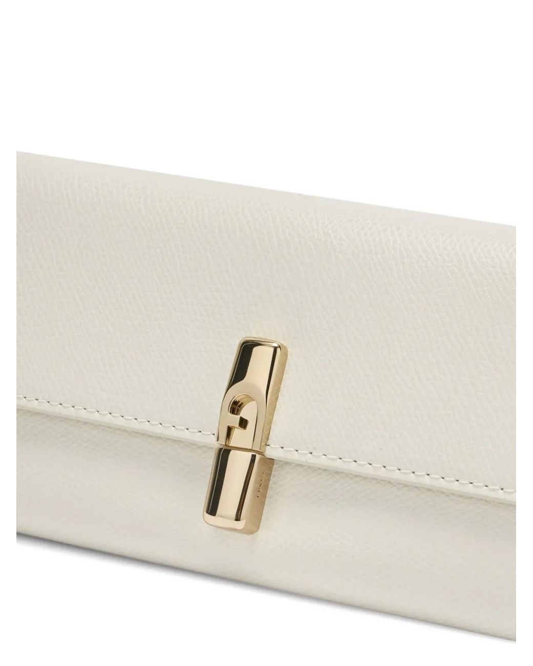 Furla White Iride Textured Wallet