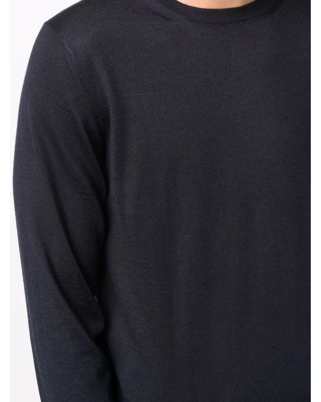 Mauro Ottaviani Blue Crewneck Cashmere-Silk Jumper for men
